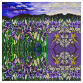 Tissu Goldfinch dans Iris Fields (Fermer)