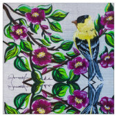 Tissu Goldfinch en fleurs (Fermer)