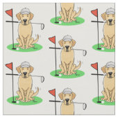 Tissu Golf Yellow Labrador Retriever (yaourt 3) Chien -  (Fermer)