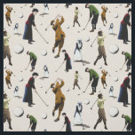 Tissu Golfeurs Vintages rétro<br><div class="desc">Ce design unique présente des illustrations vintages d'hommes et de femmes jouant au golf au début du XXe siècle. Le arrière - plan peut être changé en couleur de votre choix en cliquant sur le bouton "personnaliser".</div>