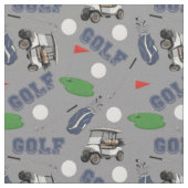 Tissu Gone Golfing sur Grey (Fermer)