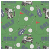 Tissu Gone Golfing sur le vert de l'herbe (Fermer)