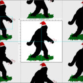 Tissu Gone Squatchin' pour Noël (Carreau)