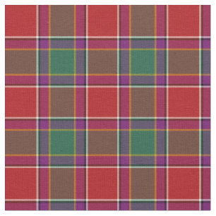 Tissu Gordon de Abergeldie Tartan Rouge et vert Plaid