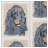 Tissu Gordon Setter Peinture - Joli art original chien (fermé)