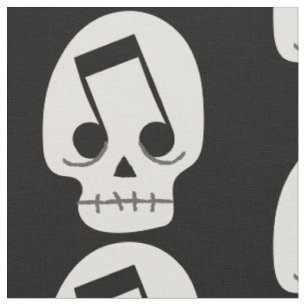 Tissu goth note yeux crâne