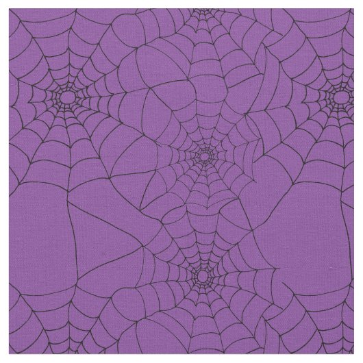 Tissu Goth Spider Webs Cobwebs Purple Patternes (Fermer)