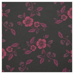 Tissu Gothique à la fleur de bois noir marron