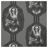 Tissu Gothique Dame de crâne (Échantillon)