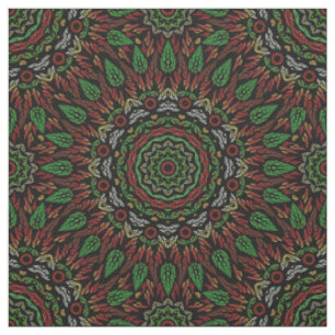 Tissu Gothique Feuilles Mandala Motif