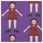 Tissu Gothique Halloween Vampire Lady Patterned (Fermer)