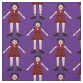 Tissu Gothique Halloween Vampire Lady Patterned (Échantillon)