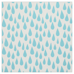 Tissu Gouttes de pluie en baisse bleues d'Ombre