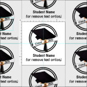 Tissu Grad Cap Diploma Class of 2026 Graduation (Carreau)