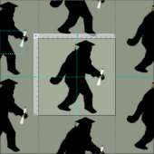 Tissu Graduation Sasquatch (Carreau)