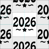 Tissu Graduation Star Class of 2026 Grad (Carreau)