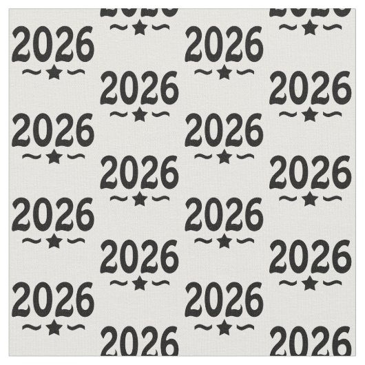 Tissu Graduation Star Class of 2026 Grad (Fermer)