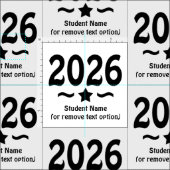 Tissu Graduation Star Class of 2026 Grad (Carreau)