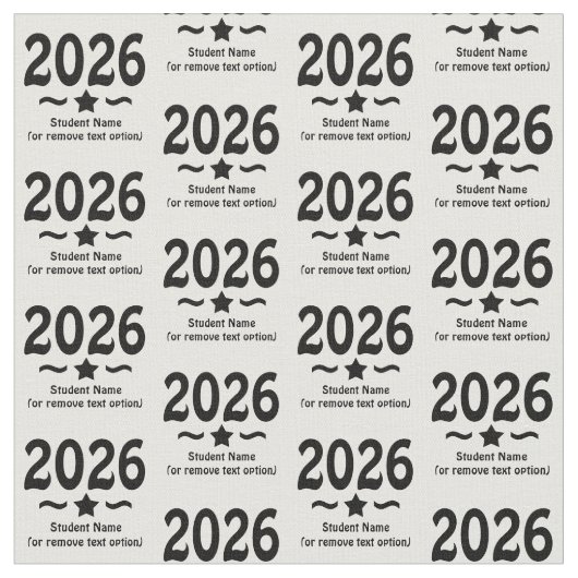 Tissu Graduation Star Class of 2026 Grad (Fermer)