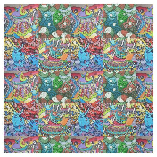 Tissu Graffiti Fabric (Échantillon)
