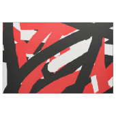 Tissu Graffiti noir, blanc et rouge (Fat Quarter)