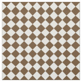 Tissu Grand Checkered de Diag - brun blanc et foncé (Échantillon)