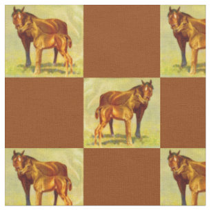 Tissu grand cheval petite impression