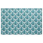 Tissu Grand cyan foncé de Sketch Fleur De Lis Pattern (Fat Quarter)
