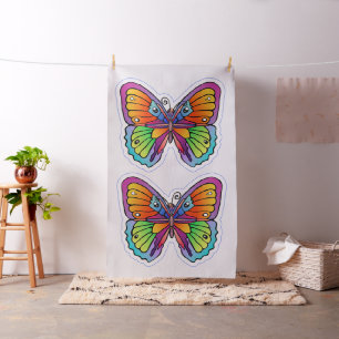 Tissu Grand Papillon Audacieux et Beau