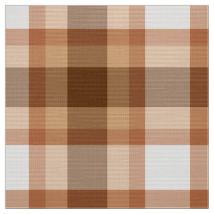 Tissu Grand plaid moderne, brun, beige, cuivre, et Tan