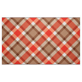 Tissu Grand Plat De Bias, Orange De Corail, Brown & Tan (Fat Quarter)