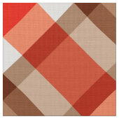 Tissu Grand Plat De Bias, Orange De Corail, Brown & Tan (Fermer)