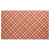 Tissu Grand Plat De Bias, Orange De Corail, Brown & Tan (Yard)
