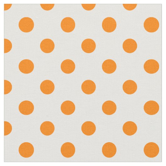 Tissu Grand pois - orange sur le blanc (Fermer)
