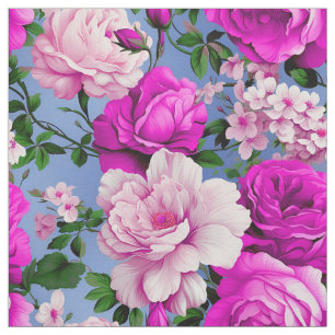 Tissu Grand Retro Purple Rose Textile