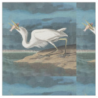 Grande Peinture de la faune d'Audubon Heron blanc