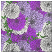 Tissu Grandes Fleurs D'Été Mélange Violet Impression Flo (Échantillon)