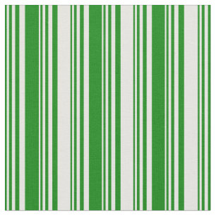 Tissu Grandes Motifs de couleur verte et blanche