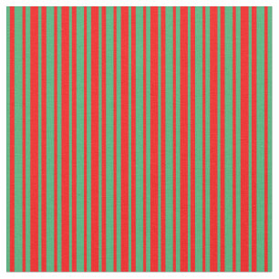 Tissu Grandes vertes et rouges de mer