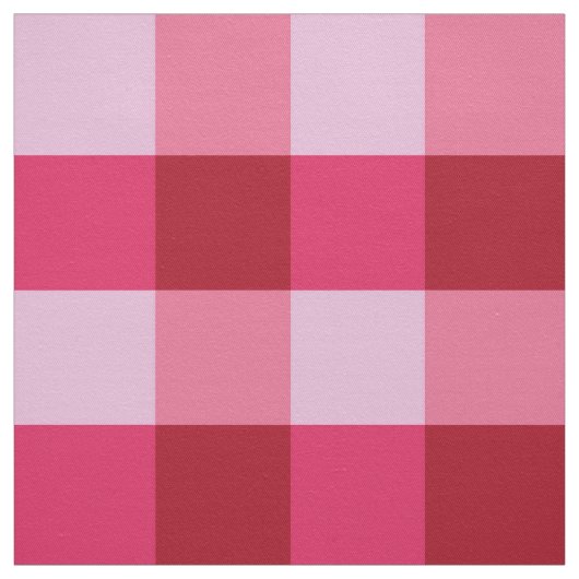 Tissu Grands contrôle de Buffalo, rose de fraise et (Échantillon)