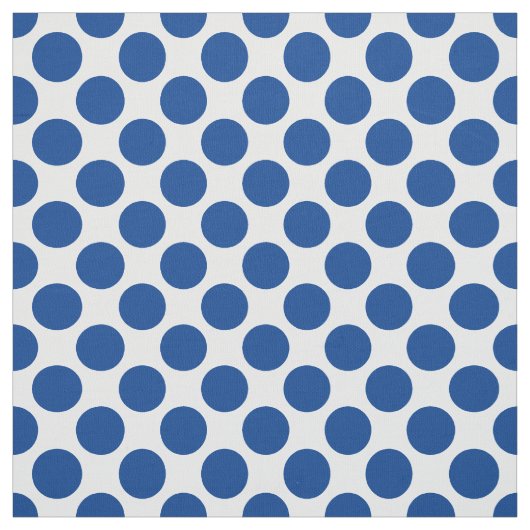Tissu Grands points rétro - bleu cobalt et blanc (Échantillon)