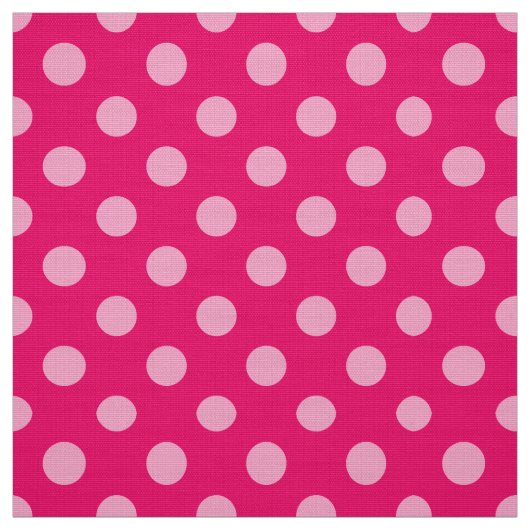 Tissu Grands points rétro, Fuchsia et Pastel Pink (Échantillon)