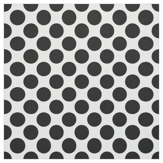 Tissu Grands points rétro - noir et blanc (Échantillon)