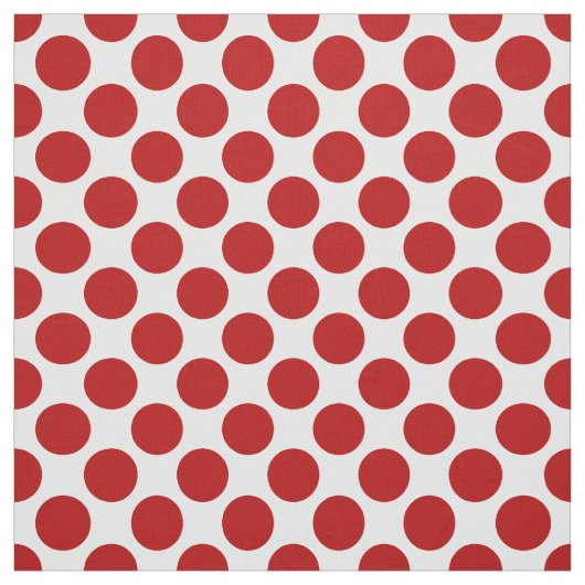 Tissu Grands points rétro - rouge et blanc (Échantillon)