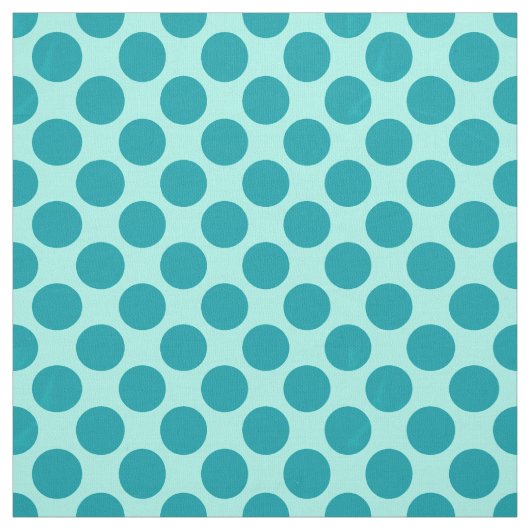 Tissu Grands rétros points - aqua et turquoise (Échantillon)