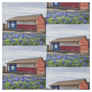 Tissu Grange de paysage du Texas avec des Bluebonnets