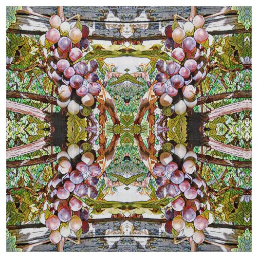 Tissu Grapes.Fruit vitrage. (Échantillon)