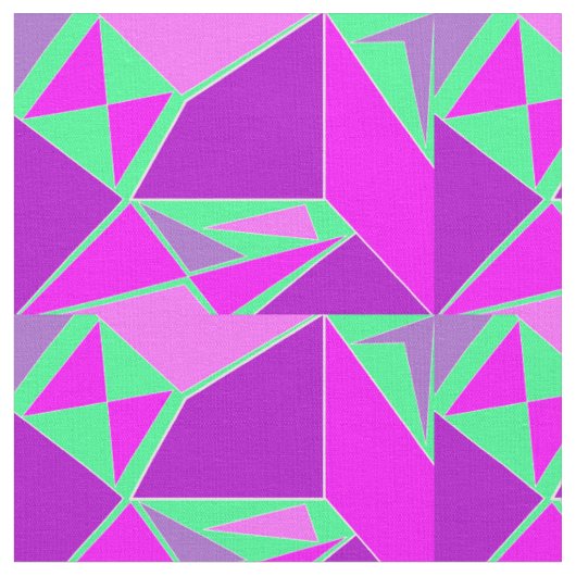 Tissu Graphique Abstrait - design vert violet (Fermer)