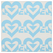 Tissu Graphique d'amour cool, Bleu (Échantillon)