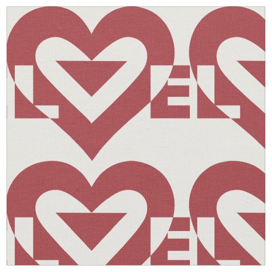 Tissu Graphique d'amour cool, Bourgogne (Fermer)